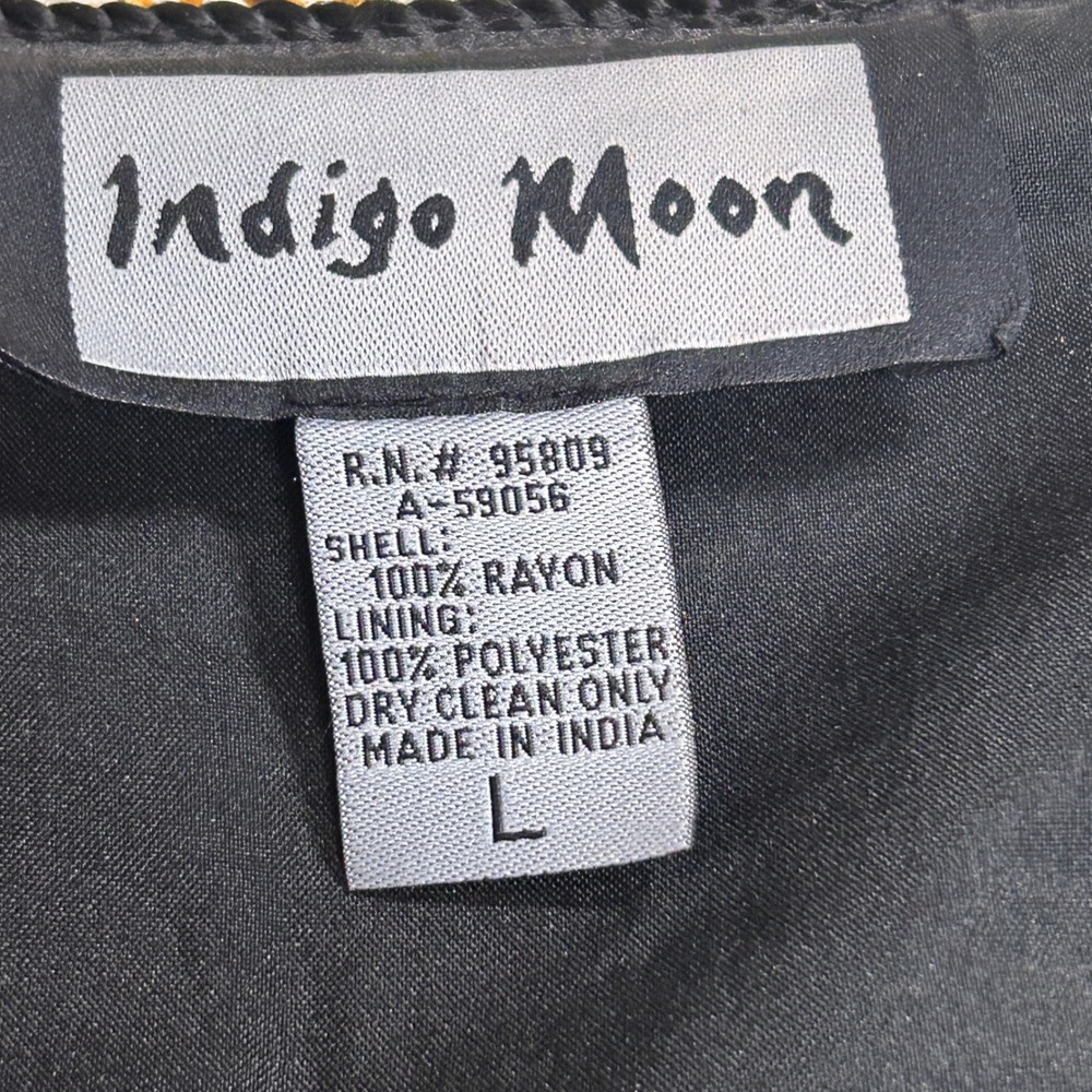 Indigo Moon Patchwork Jacket Cardigan Textured Bo… - image 4
